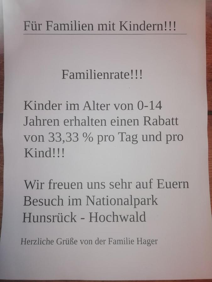 4 Sterne Ferienhaus Ambiente Hager Villa Allenbach Buitenkant foto